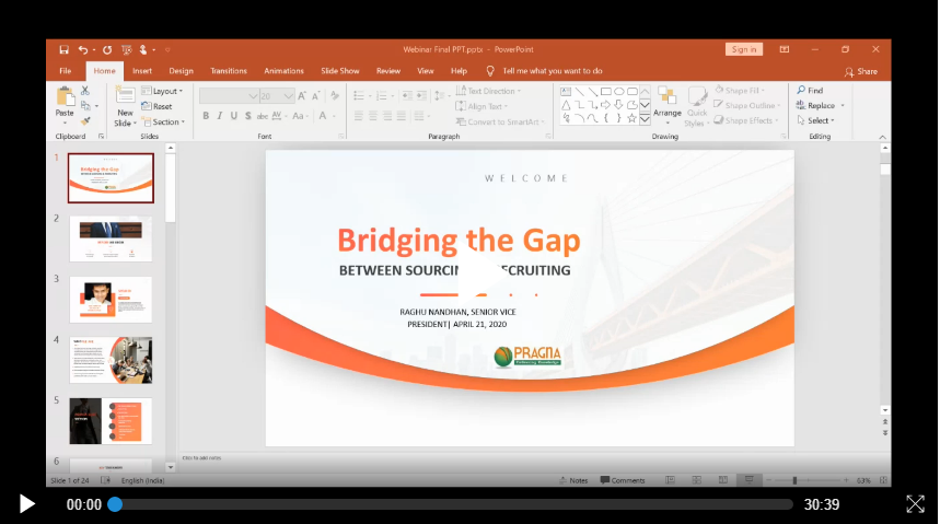 Bridging the Gap – Presentation